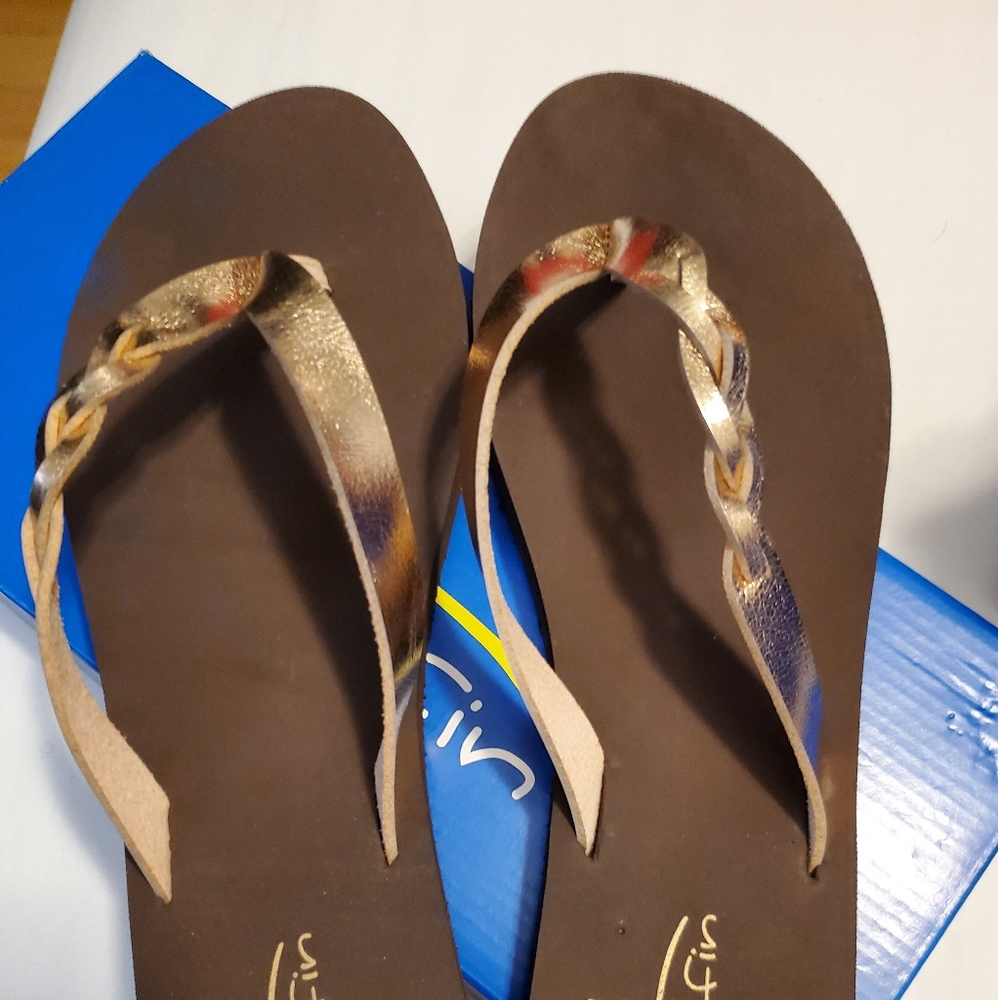Rose gold sandals